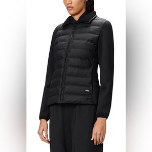 Rains Women's Sleek Black Puffer Coat